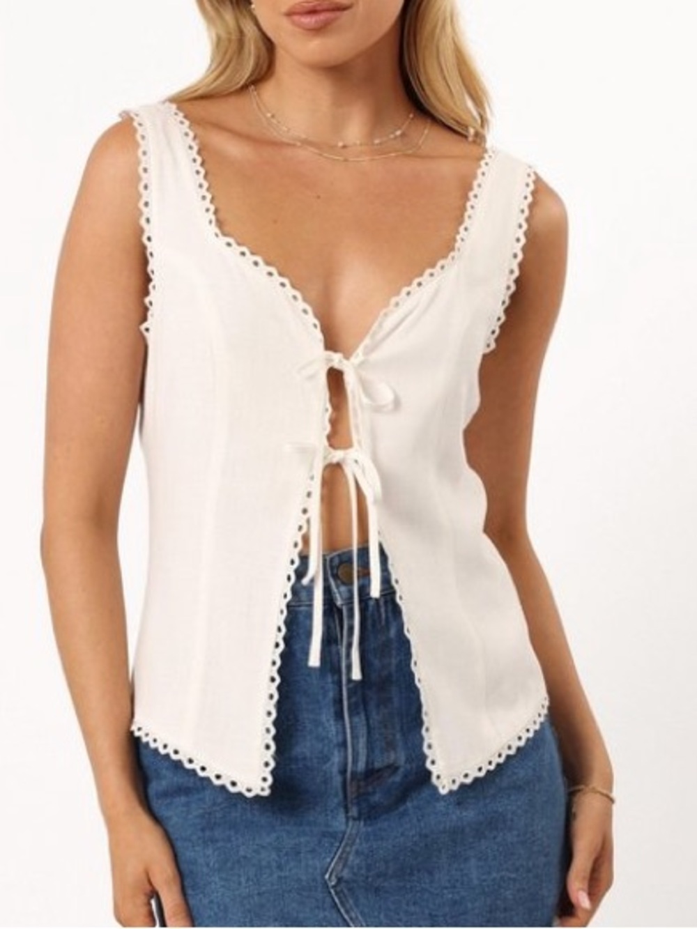Petal & Pup Renn Tie Front Top